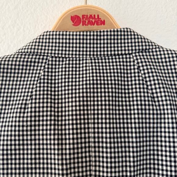 Talbots Gingham Single Button Blazer Black/White Pockets Vent Lined Women's 6 - Picture 5 of 13